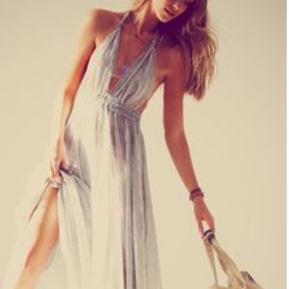 LoveShackFancy silk LOVE tye dye maxi dress xs - Picture 2 of 6